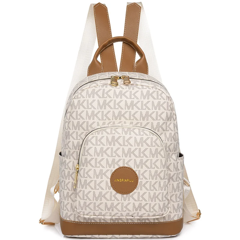 

New Famous Women's Retro Print Design Backpack Large Capacity Anti Theft Anti Splash Backpack Premium High Quality PU School Bag