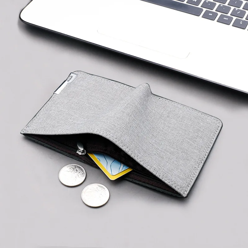

Hot Selling New Men's Short Wallet Iron Edge Korean Youth Men's Horizontal Wallet Trend Card Pack Purse