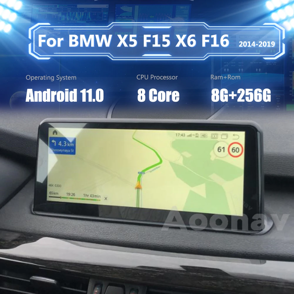 

8+256GB Android 11.0 Snapdragon 662 car radio GPS For BMW X5 F15 X6 F16 2014-2019 multimedia player android auto Google carplay