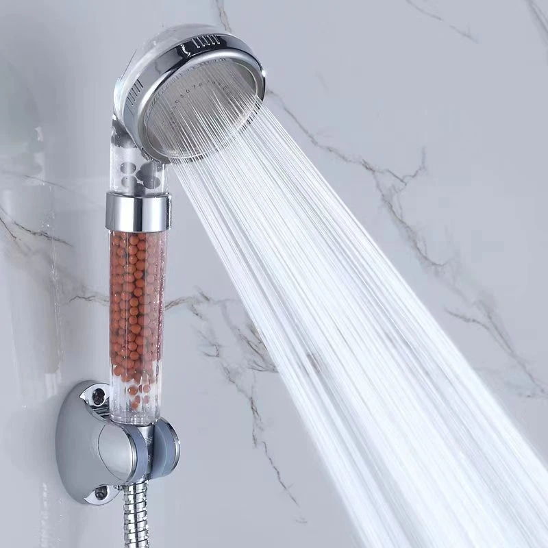 

High Pressure Water Saving Rainfall Shower Head Bathroom Accessories ABS Chrome Holder Showerhead