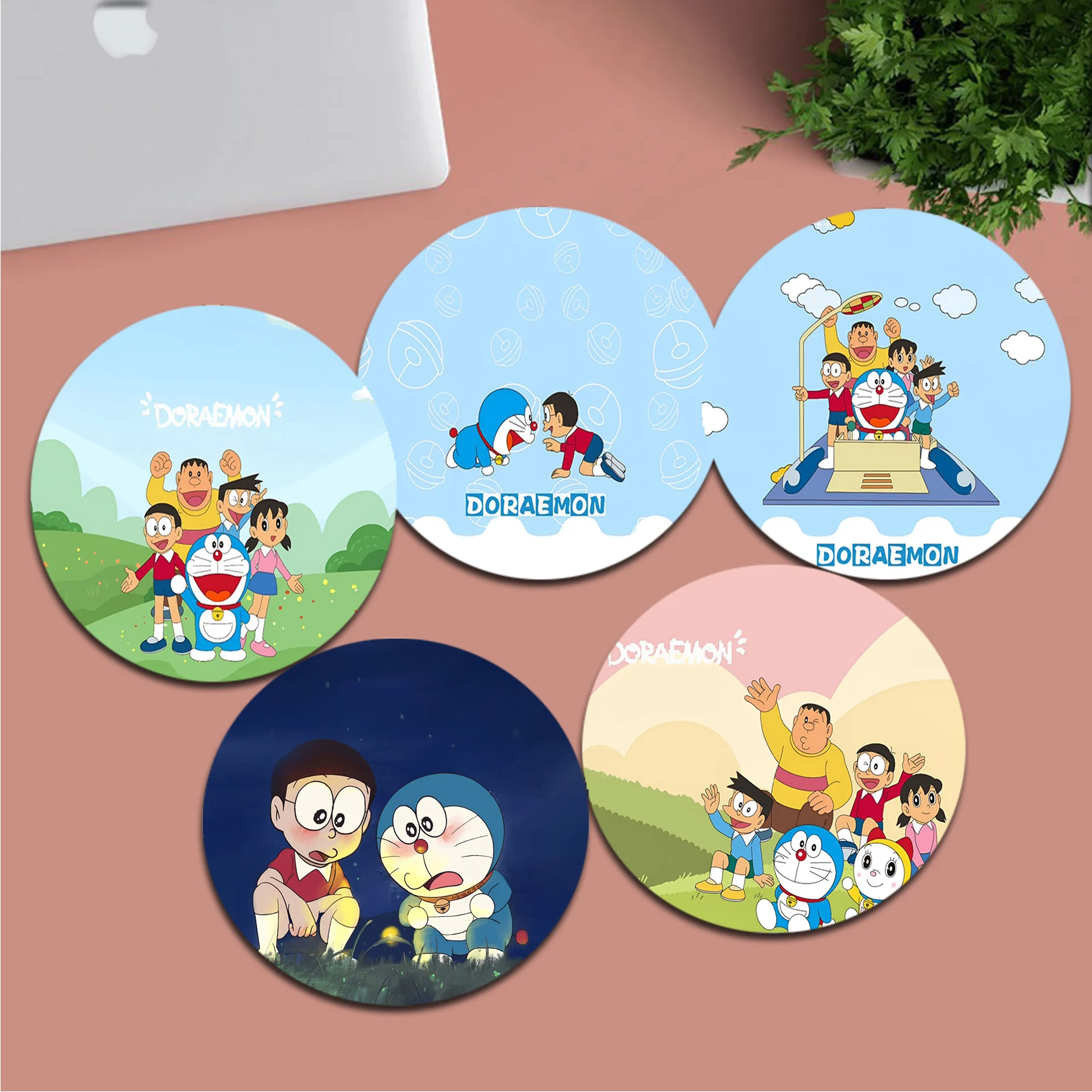 

Cartoon D-Doraemon Mousepad Round Big Promotion Table Mat Student Mousepad Computer Keyboard Pad Games Pad for PC Desk Pad