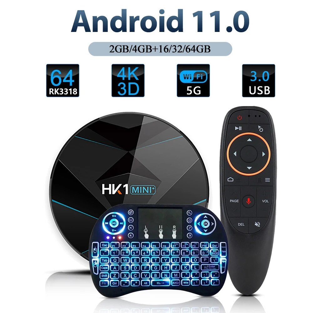 

Умная ТВ-приставка HK1 MINI +, Android 11,0, 4K HD, 4 + 64 ГБ, 2,4 ГГц