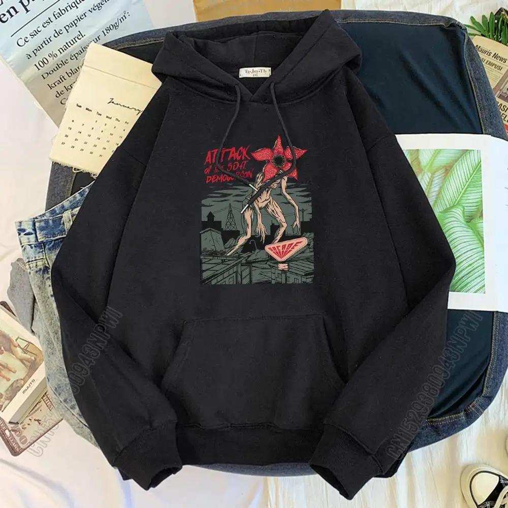 

Autumn Sportwear Attack Of The 50 Ft. Demogorgon Printed Men Hoody Thick Winter Male Hooded Oversized Loose Sweatshirt