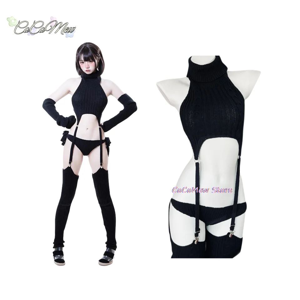 Аниме BOCCHI THE ROCK Косплей Gotoh Hitori Костюм Женский Сексуальный Черный Свитер Боди Socsk
