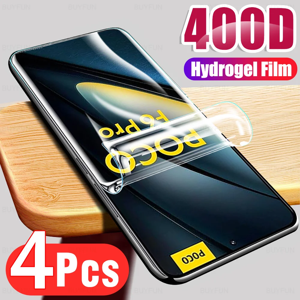 4 шт. HD-пленка для Xiaomi Poco F6 Pro 5G защита экрана не стекло PocoF6Pro f 6pro Poko F 6 полностью