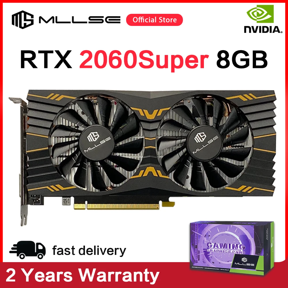 

Mllse RTX 2060 Super 8GB Graphics Card GDDR6 256Bit GPU PCI Express 3.0x16 1470MHz rtx 2060 super Gaming 8G Video Card