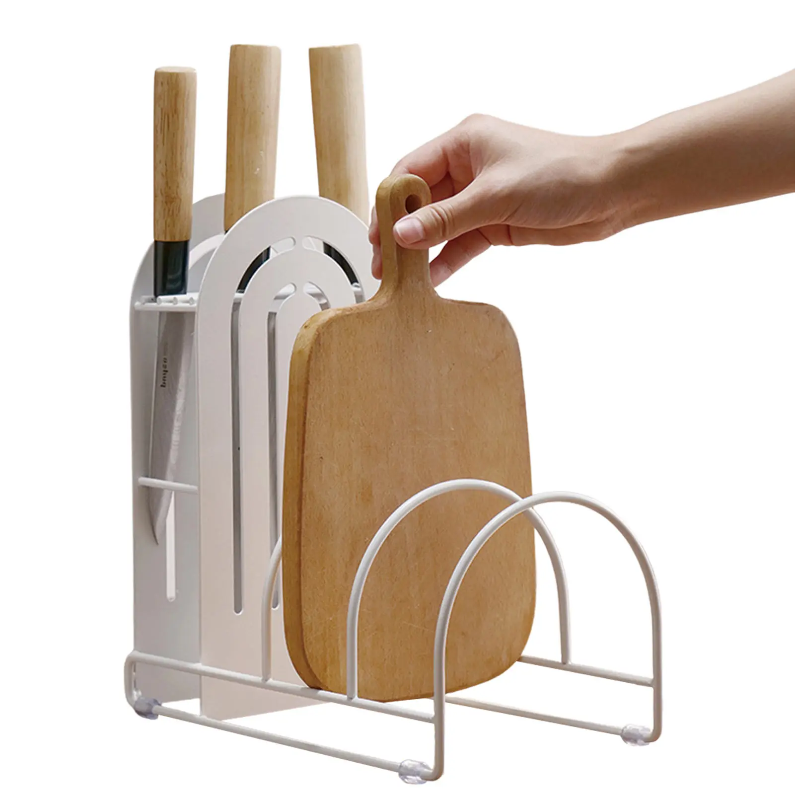 

Kitchen Storage Rack For Knives Chopping Board Organizer Stand Holder Rack Durable Dishes Plates Pot Pan Lids Rack Organizer