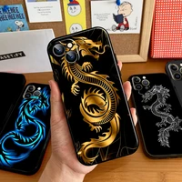 fashion dragon animal pattern for apple iphone 13 12 11 pro 12 13 mini x xr xs max se 6 6s 7 8 plus phone case coque black tpu