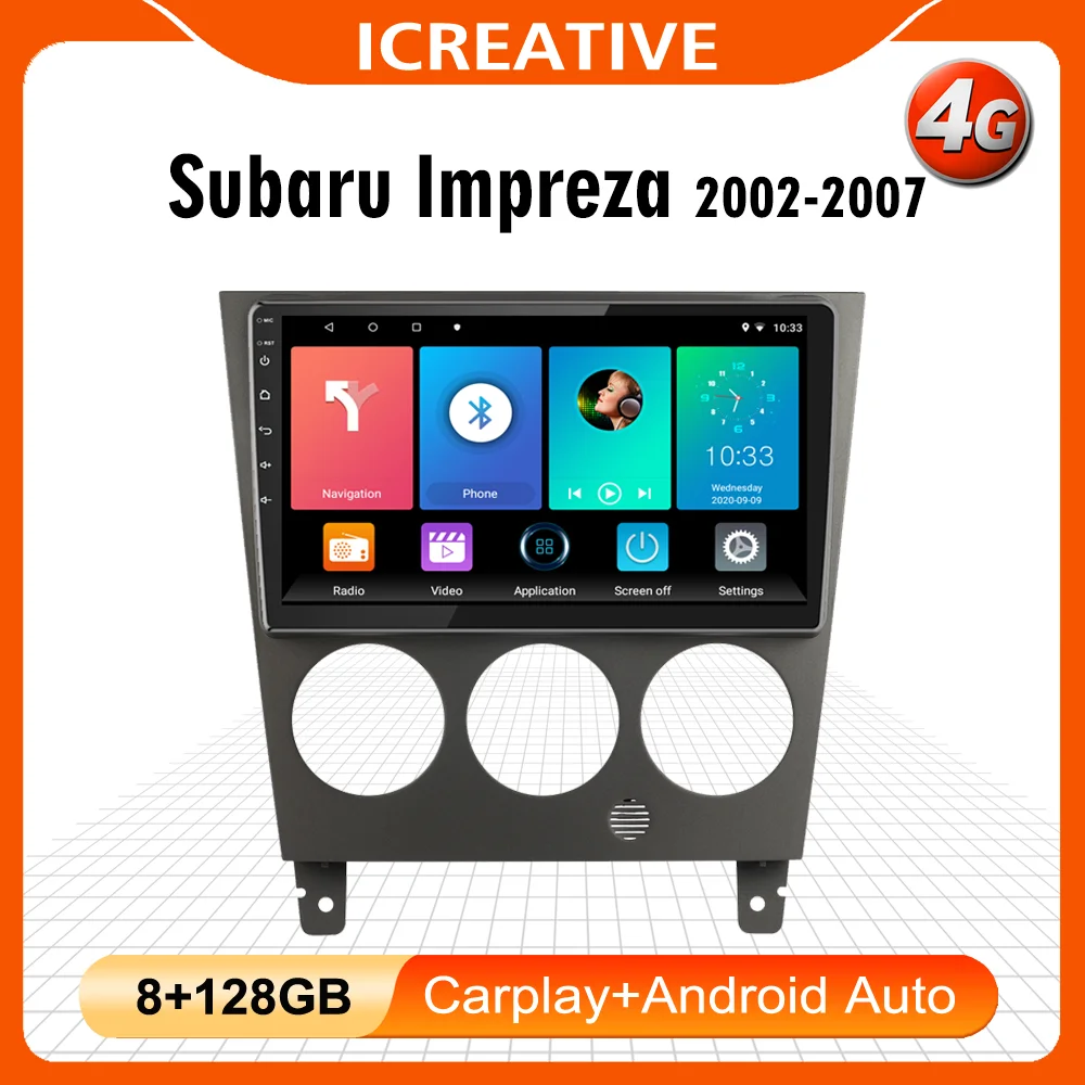 2 Din Car Radio For Subaru Impreza GD GG 2002 - 2007 Multimedia Video Player Navigation GPS Android 4G Carplay Head Unit