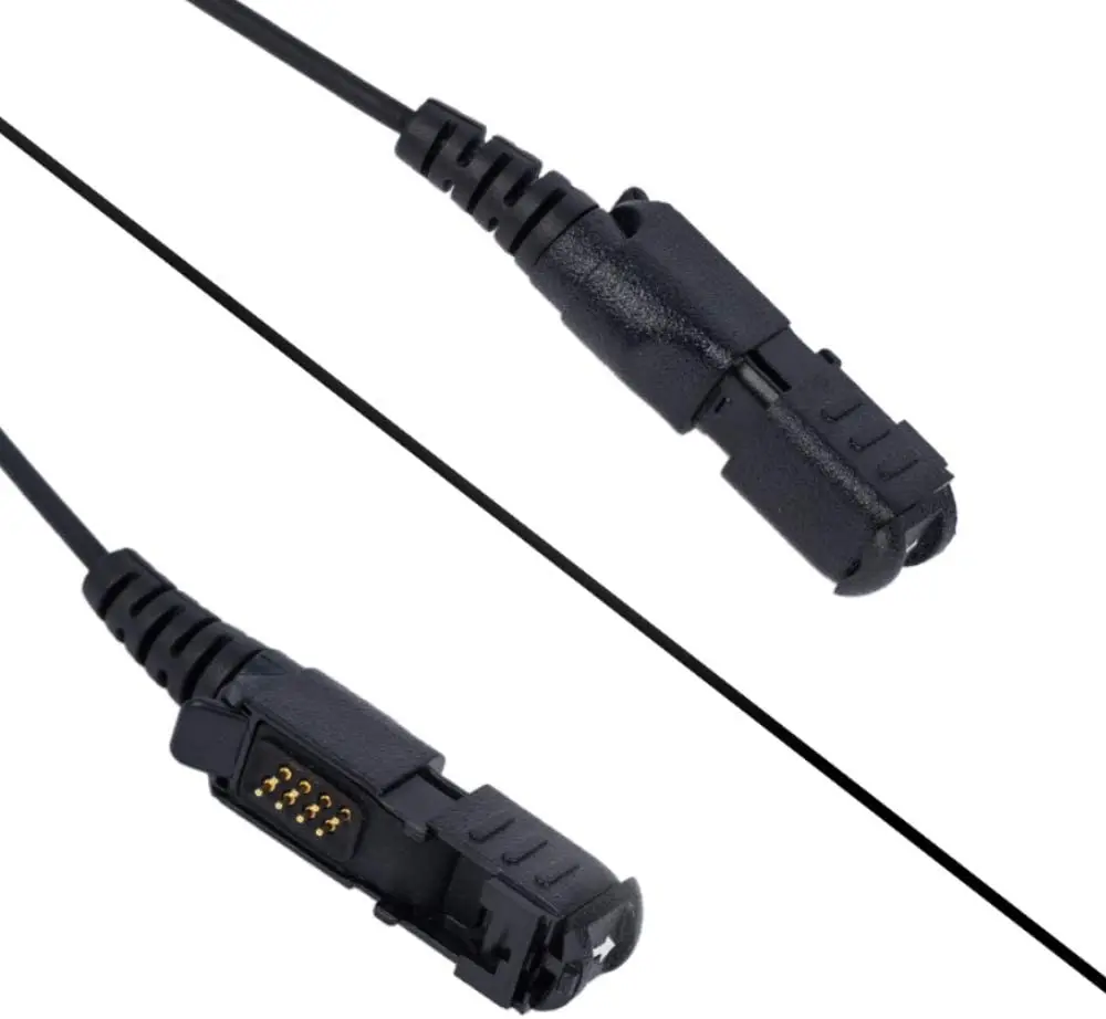 2-Wire Two-Way Radio Surveillance Earpiece Kit for Motorola with one Pair Earmold Earbud Xpr3300 Xpr3500 XIR P6620 XIR P6600 E86