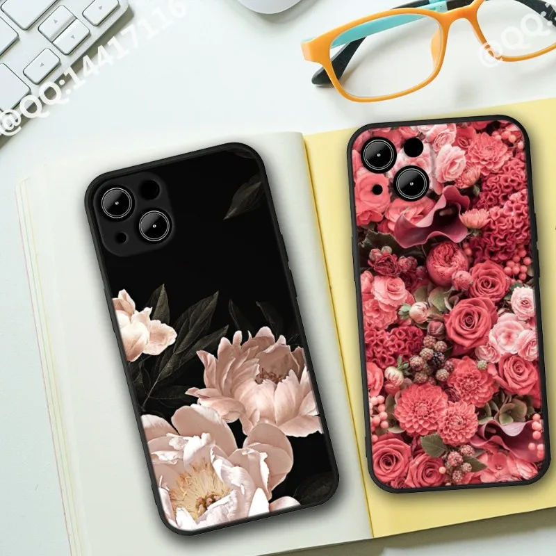 

Peonies Beautiful Flower Phone Case FOR IPhone 14 13 11 12 Pro 8 7 Plus X Pro MAX XR XS MINI Covers