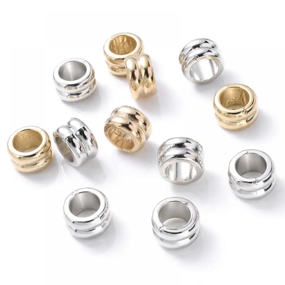 

Акриловые бусины CCB с большим отверстием, двойные круглые бусины-разделители для изготовления ювелирных изделий «сделай сам», аксессуары д...