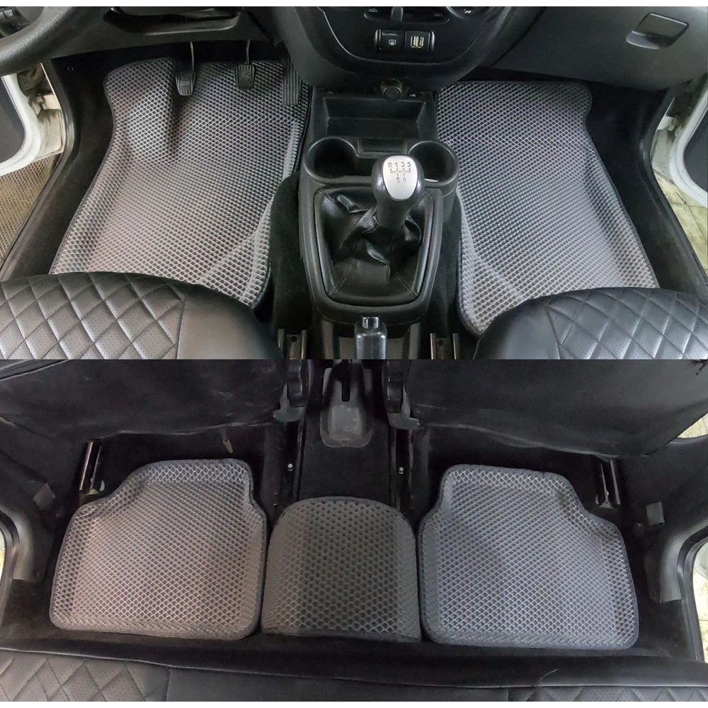 Новинка! Коврики Ева с Пресс Бортами на Lada Granta CITY серый |