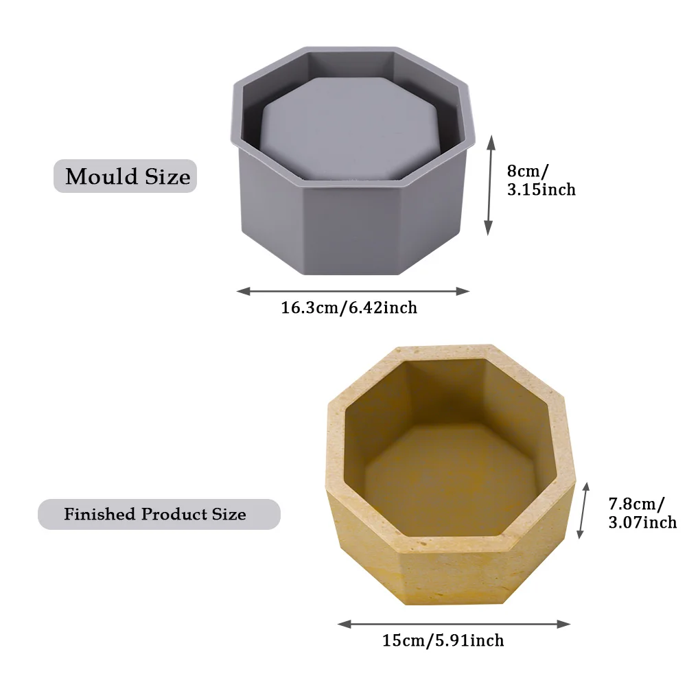 

Easy Demold Large Craft Planter Mold Epoxy Clay Reusable Concrete For Flower Pot Making Non Slip Mat Plaster Soft Silicone DIY