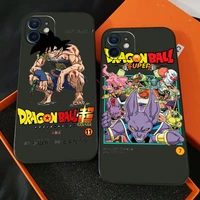 dragon ball anime phone case for funda iphone 13 11 pro max 12 mini x xr xs max 6 6s 7 8 plus coque liquid silicon black