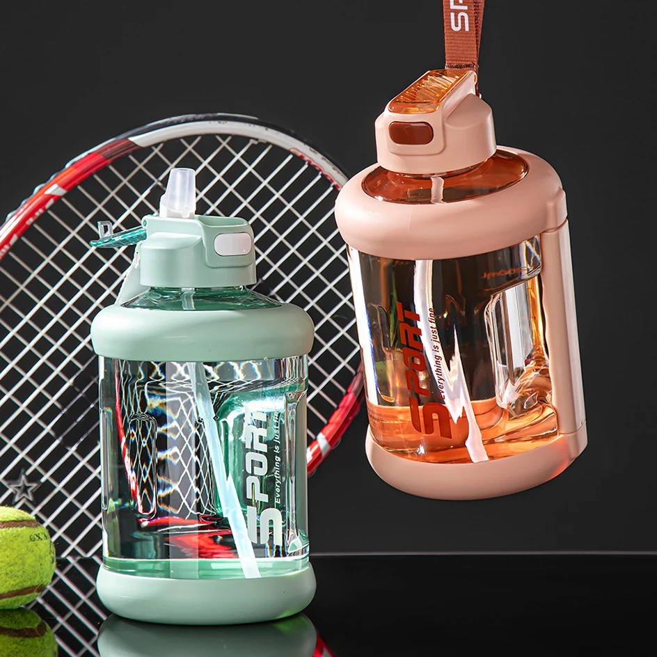 Большая Спортивная Бутылка Для Воды 2100 Мл Портативная Уличная Пластиковая Чашка