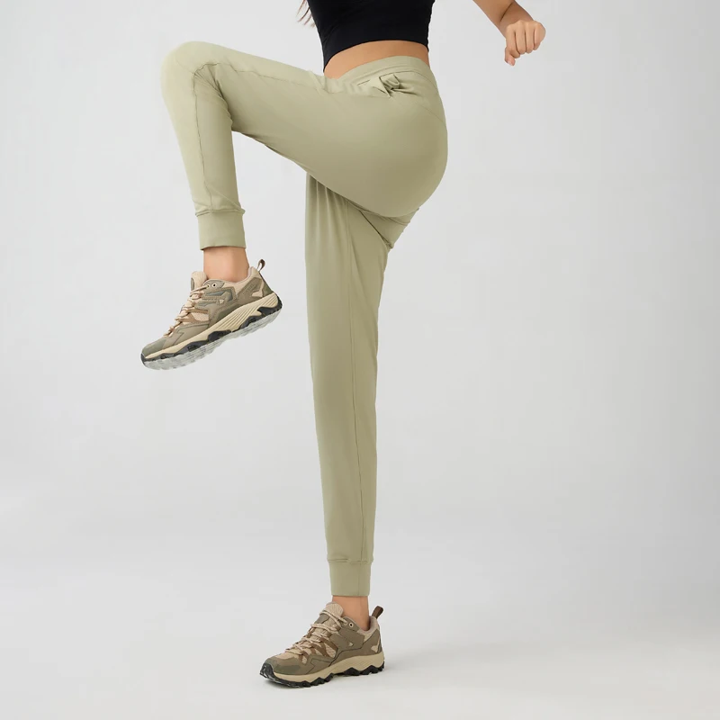 Женские спортивные брюки с разрешенными карманами и высокой талией регулируемые