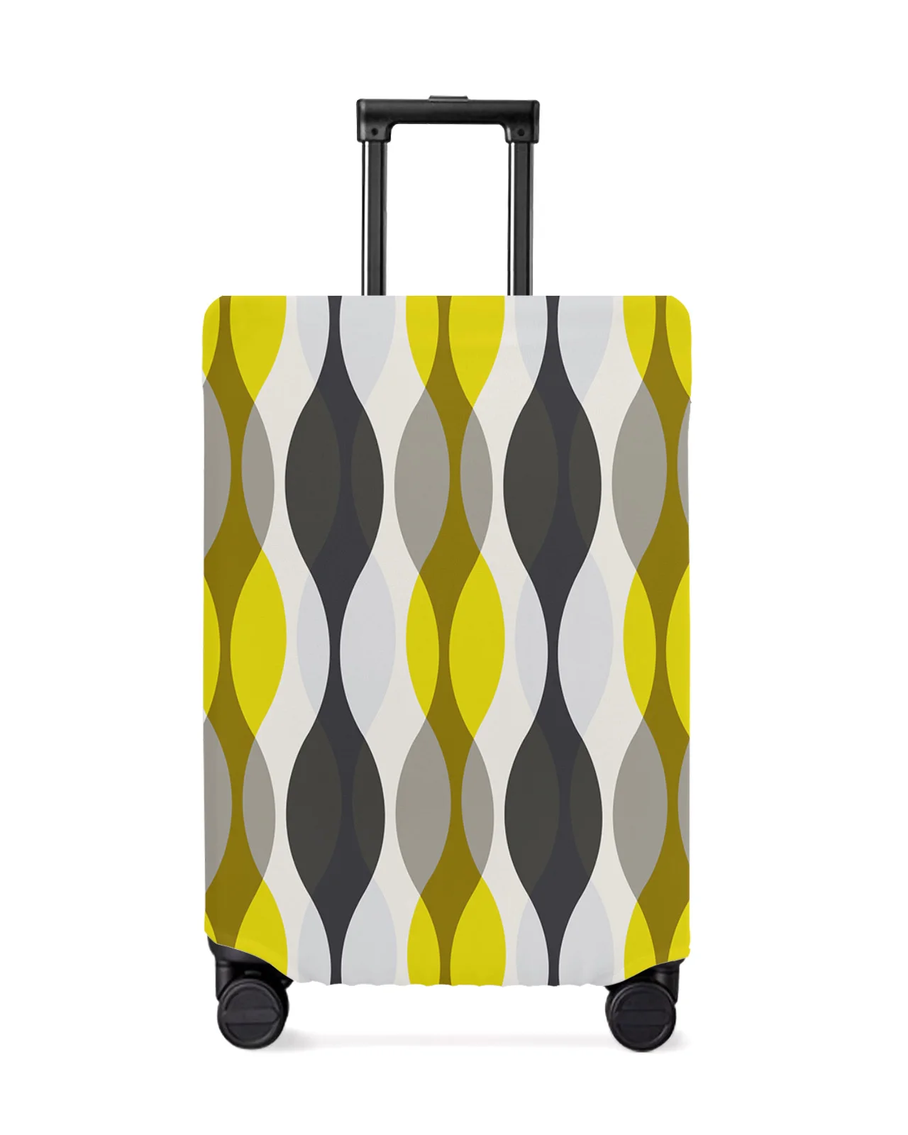

Water Drop Shape Geometric Texture Ripple Yellow Travel Luggage Cover Elastic Baggage Cover Suitcase Case Travel Accessories