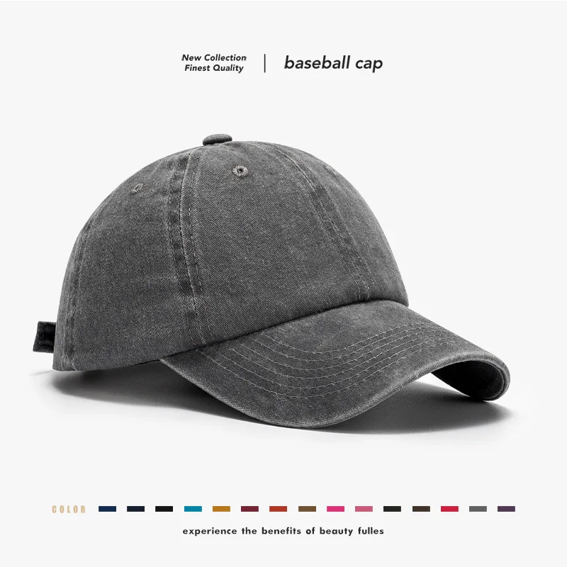 

Spring Summer Soft Top Washed Vintage Duck Tongue Hat Women's Curved Eaves Versatile Student Leisure Men's Outdoor Baseball Cap