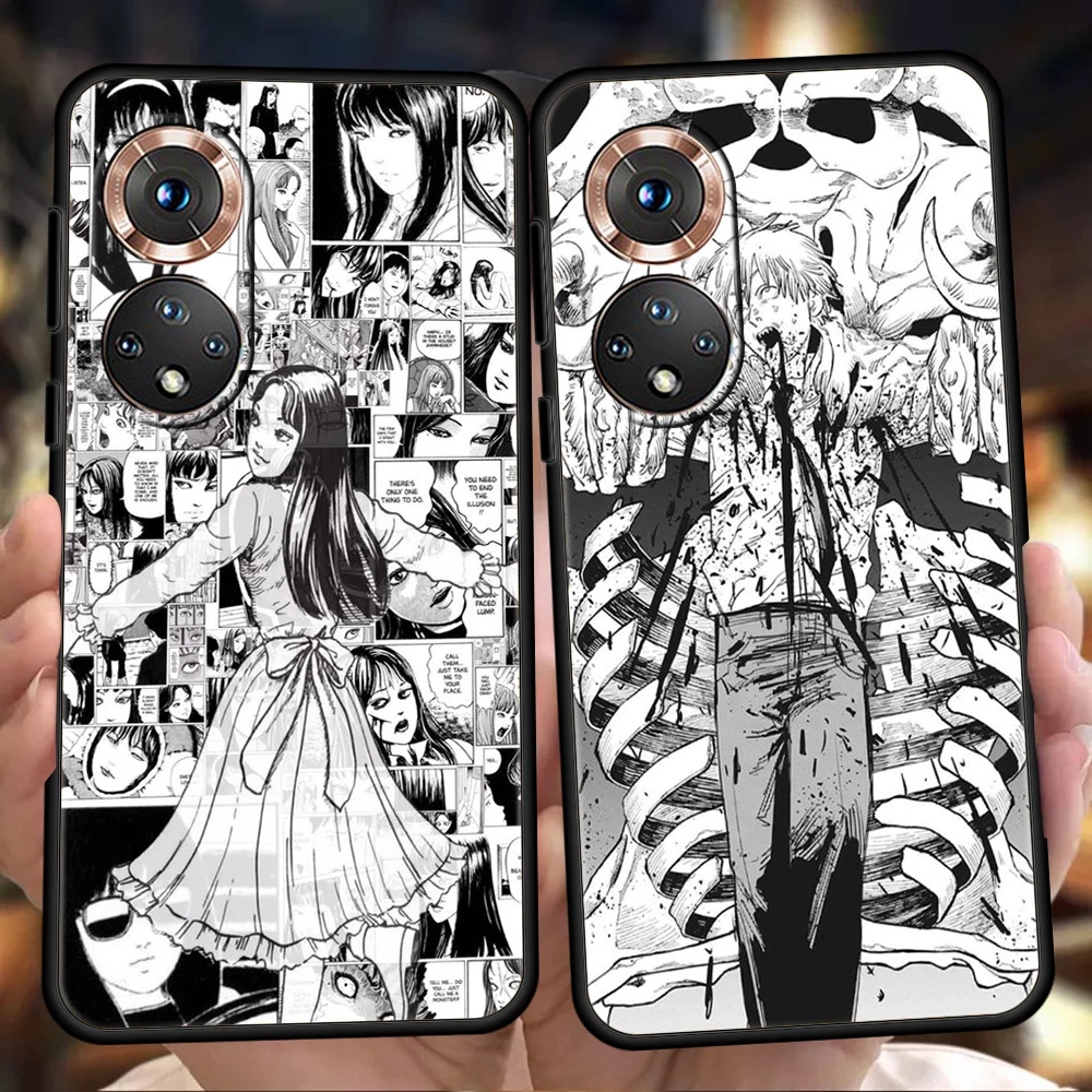 

Junji Ito Phone Case For Honor 50 10i 20i Pro Cover Bag For Honor 20 20S 10 9 8A 8S 8X 7A 5.7inch 7X Silicone Shell Fundas Coque