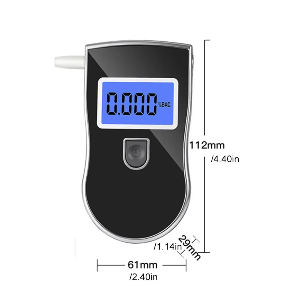 AT-818 профессиональный полицейский цифровой тестер алкоголя в выдыхаемом воздухе