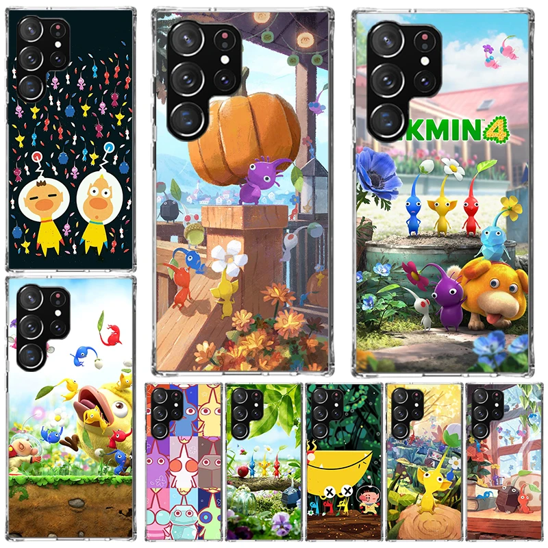 Фото Мягкий чехол для телефона Game P-PikminS 4 для Samsung Galaxy S26 S25 Edge S24 FE S23 S22 Ultra S21 Plus S20 + Art Fundas Back Cover Galax №1