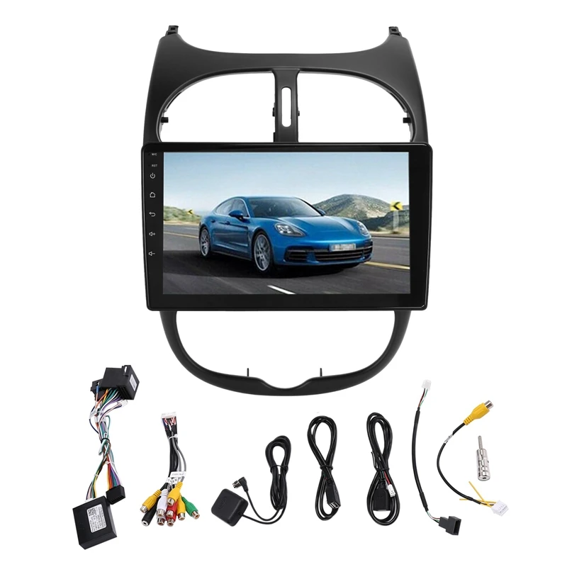 

1G+16G 2Din Car DVD Radio Android 10 Car Radio Multimedia Video Player For Peugeot 206 2000-2016