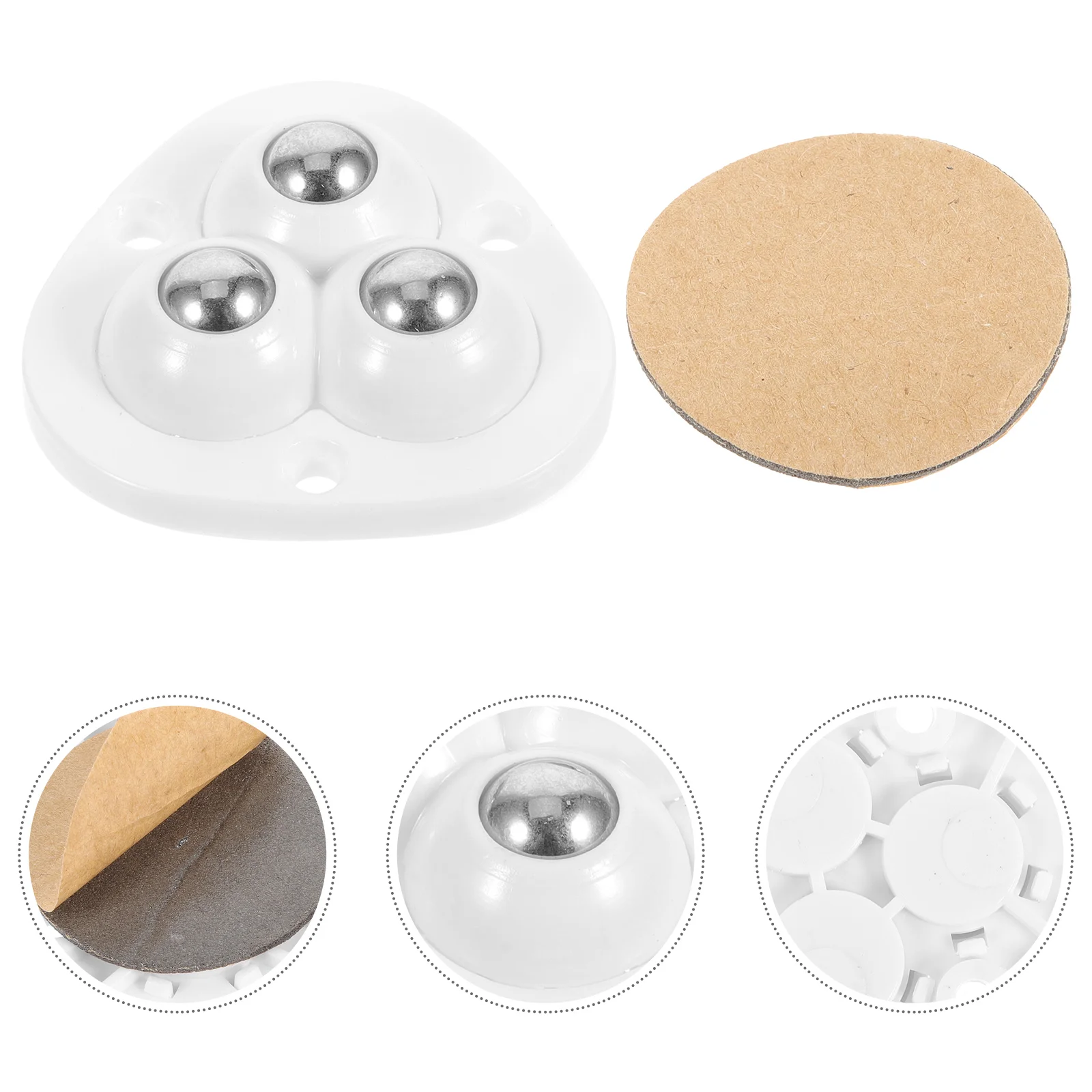 

12pcs Caster Wheels Mini Swivel Wheels Adhesive Wheels Rotatable Pulleys for Trash Bin Small Appliances