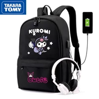 takara tomy hello kitty casual large capacity comes with usb connector waterproof oxford material student backpack 15 inches