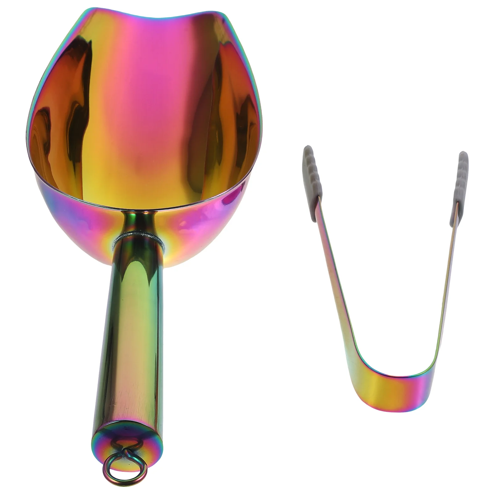 

Spade Kitchen Grain Scoop Ice Cubes Stainless Steel Tool Serving Food Tong Candy