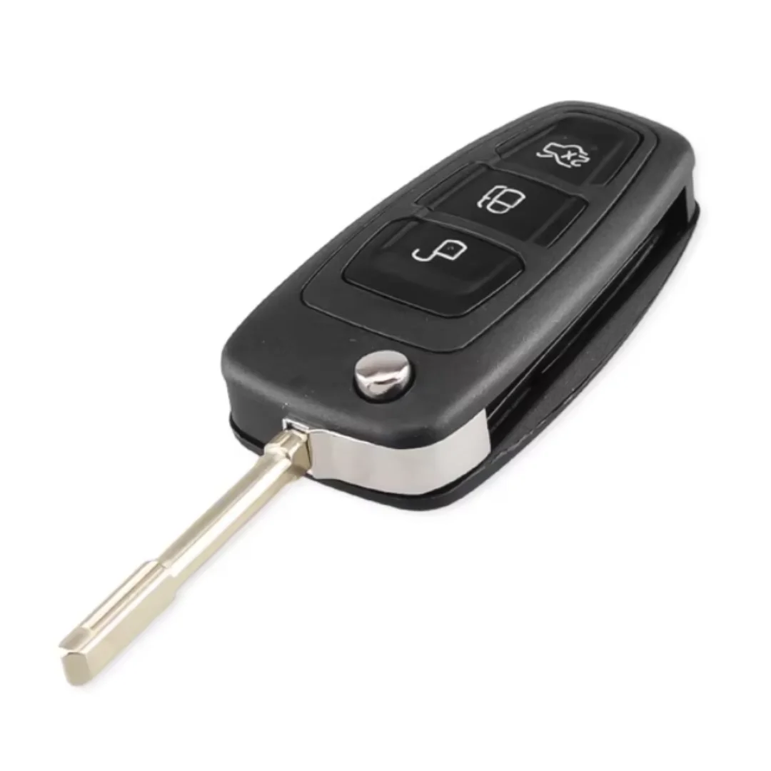 

1 шт. для Ford Focus Mk1 Mondeo Transit Connect FO21 Key необработанное лезвие 3 кнопочный флип фотооболочка с наклейкой