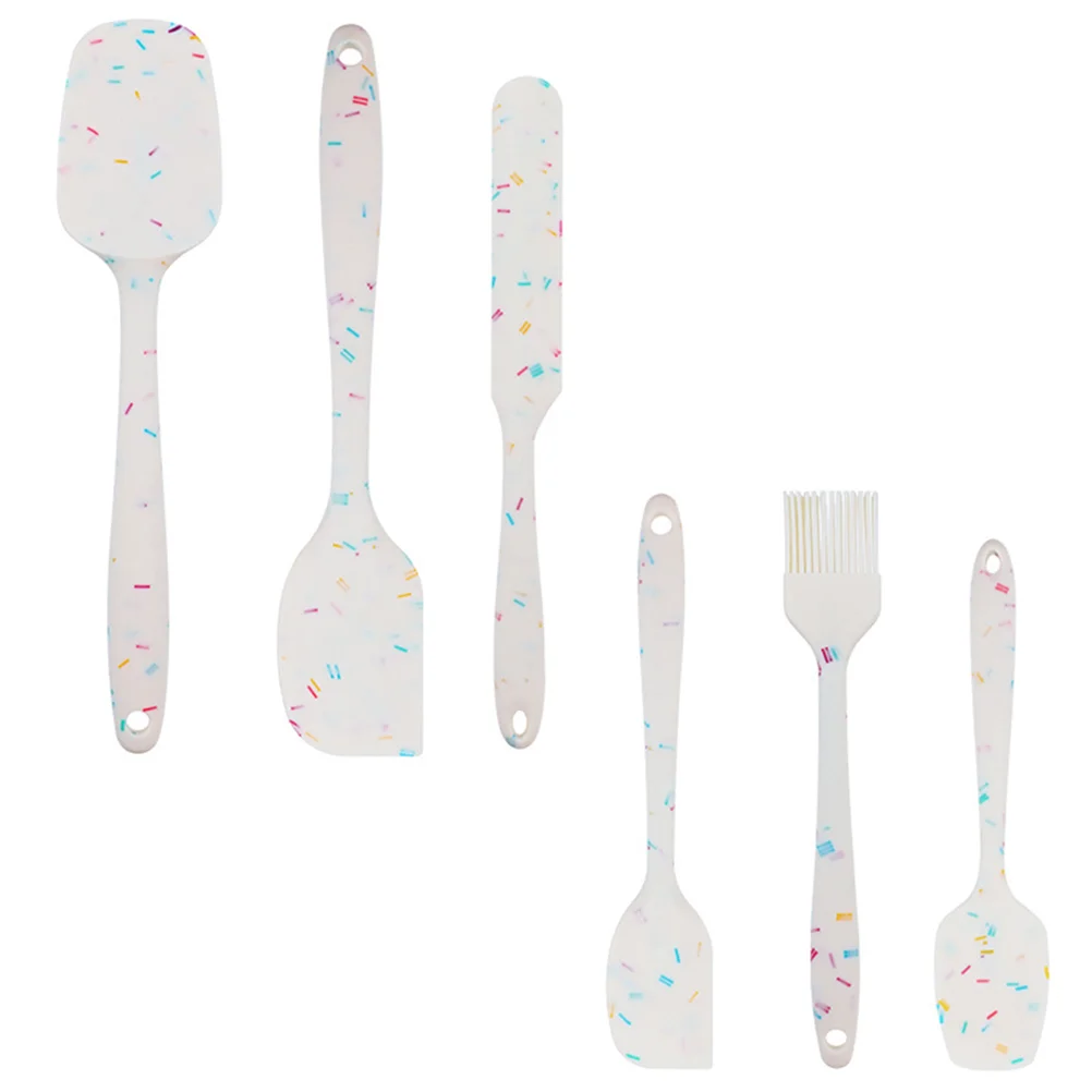 

6Pcs Practical Baking Scraper Non-stick Silicone Cream Spatula Baking Tools