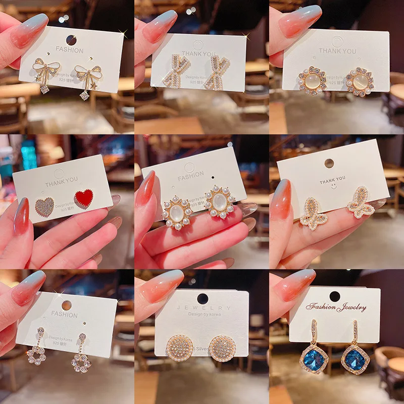 

Wholesale S925 Silvers Post Fashion Jewelry Drop Pearl Stud Earrings Women Gift