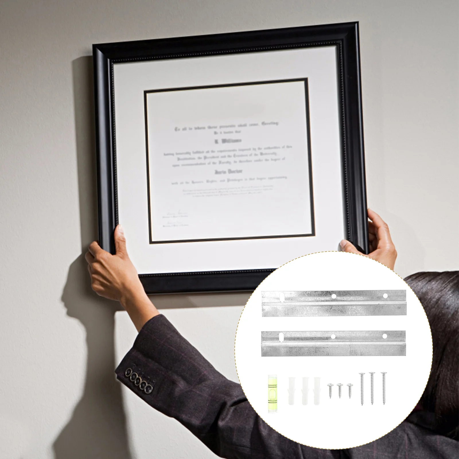 

Picture Hanger Hanging Cleat Z Mirror Hangers Frenchwall Frame Kit Mounting Photo Bracket System Claw Drywall Adjustablewire