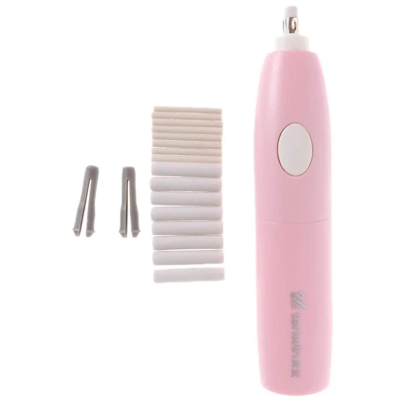 Электрический ластик на батарейках с 16 запасными листами художественной