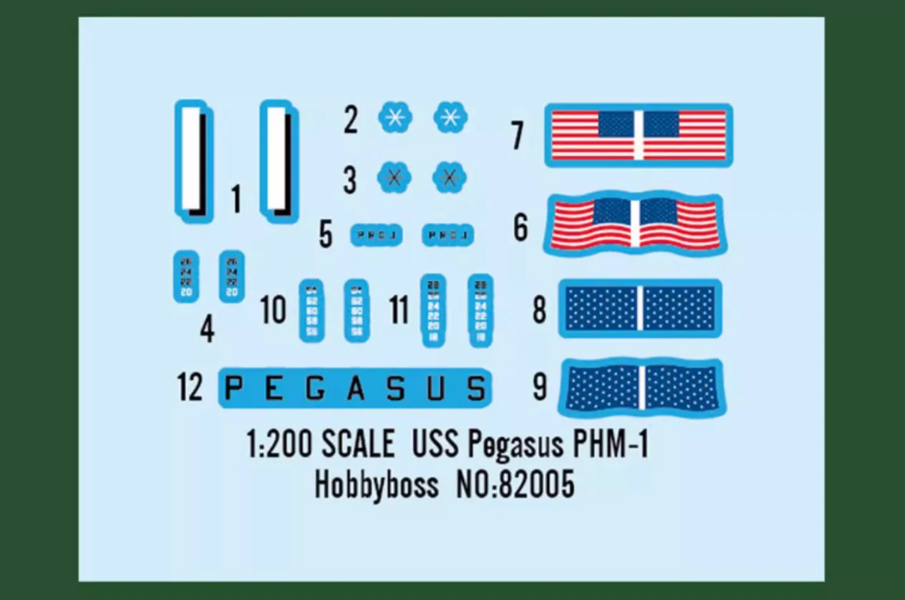 Фото HobbyBoss 82005 Масштабная модель 1:200 военного корабля USS Pegasus PHM1 PHM-1, пластиковый сборный конструктор для хобби №4