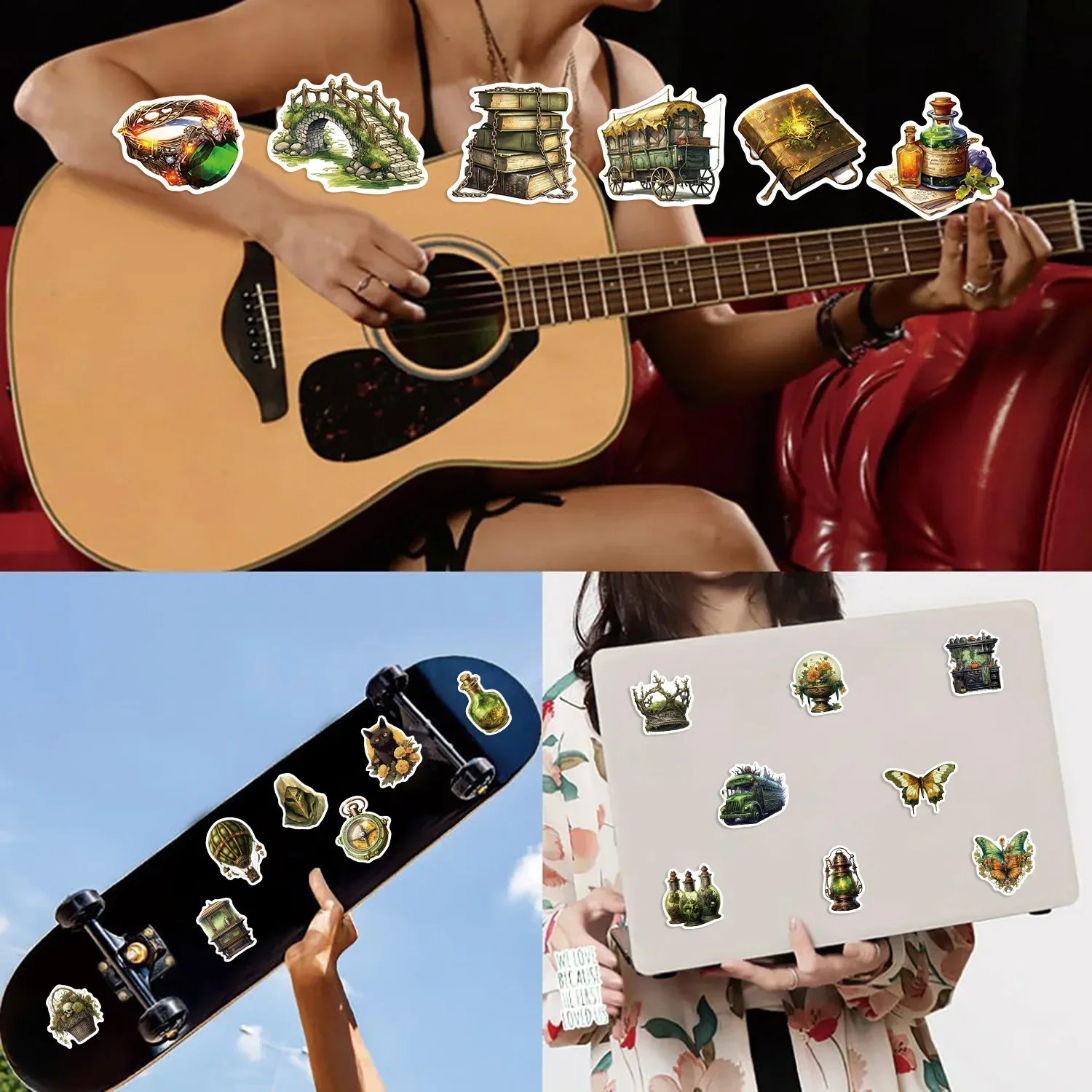 10/30/50 шт. стикеры в стиле ретро