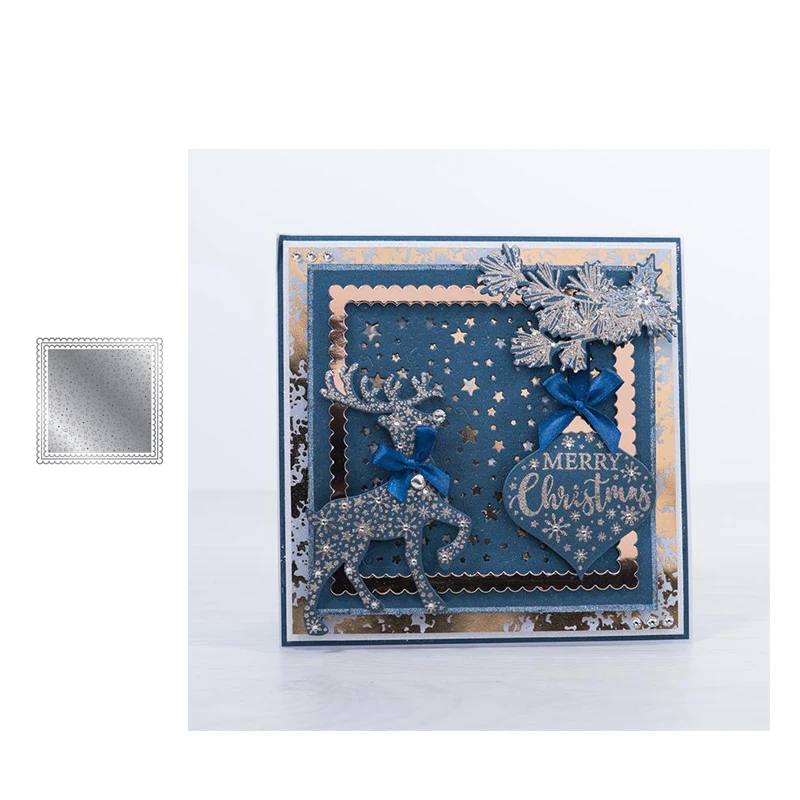 

Star Square Background Frame Craft Mold Metal Cutting Dies for Scrapbooking Dies Cut Stencil Handmade Tools Model Template Decor