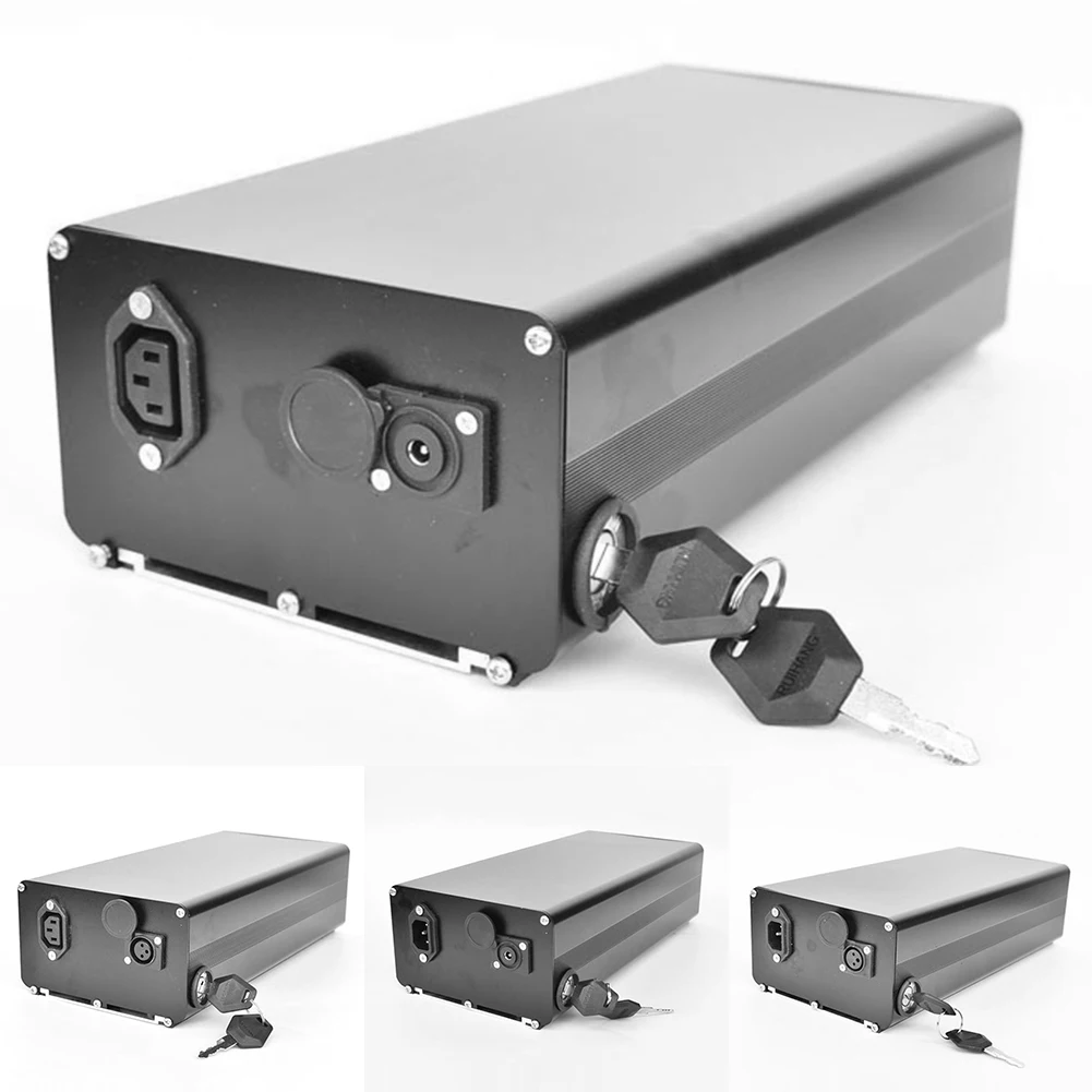 

Electric Bike Shelf Battery Box Ebike 1865/21700 Large Capacity Holder Case Lithium Battery Install Accessories Waterproof Case