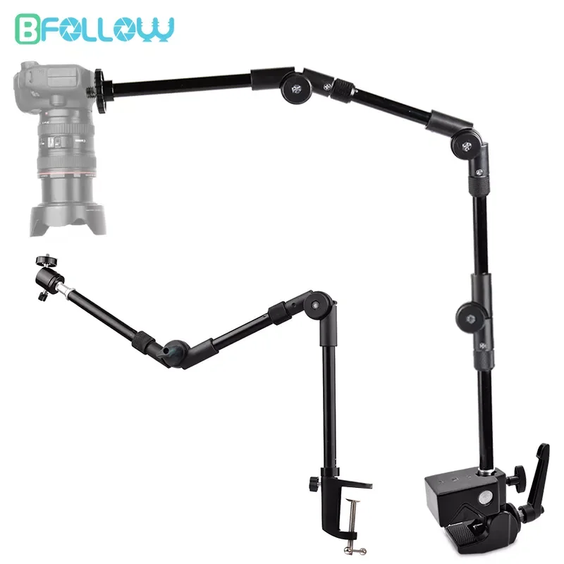 

BFOLLOW Magic Articulated Arm 25" 32" Clamp Mount for DSLR Camera Camcorder Overhead Video Studio Webcam Tablet Phone