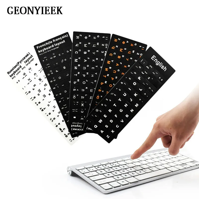 

PVC Keyboard Sticker For Laptop Desktop Keyboard Spain/English/Russian/French Keyboard Sticker Keyboard 10 to 17inch PC Laptop