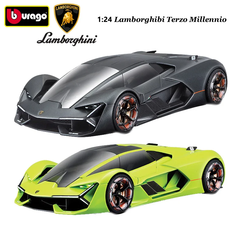 

Модель литая автомобиля Bburago Lamborghini Terzo Millennio Reventon чёрная в масштабе 1:24