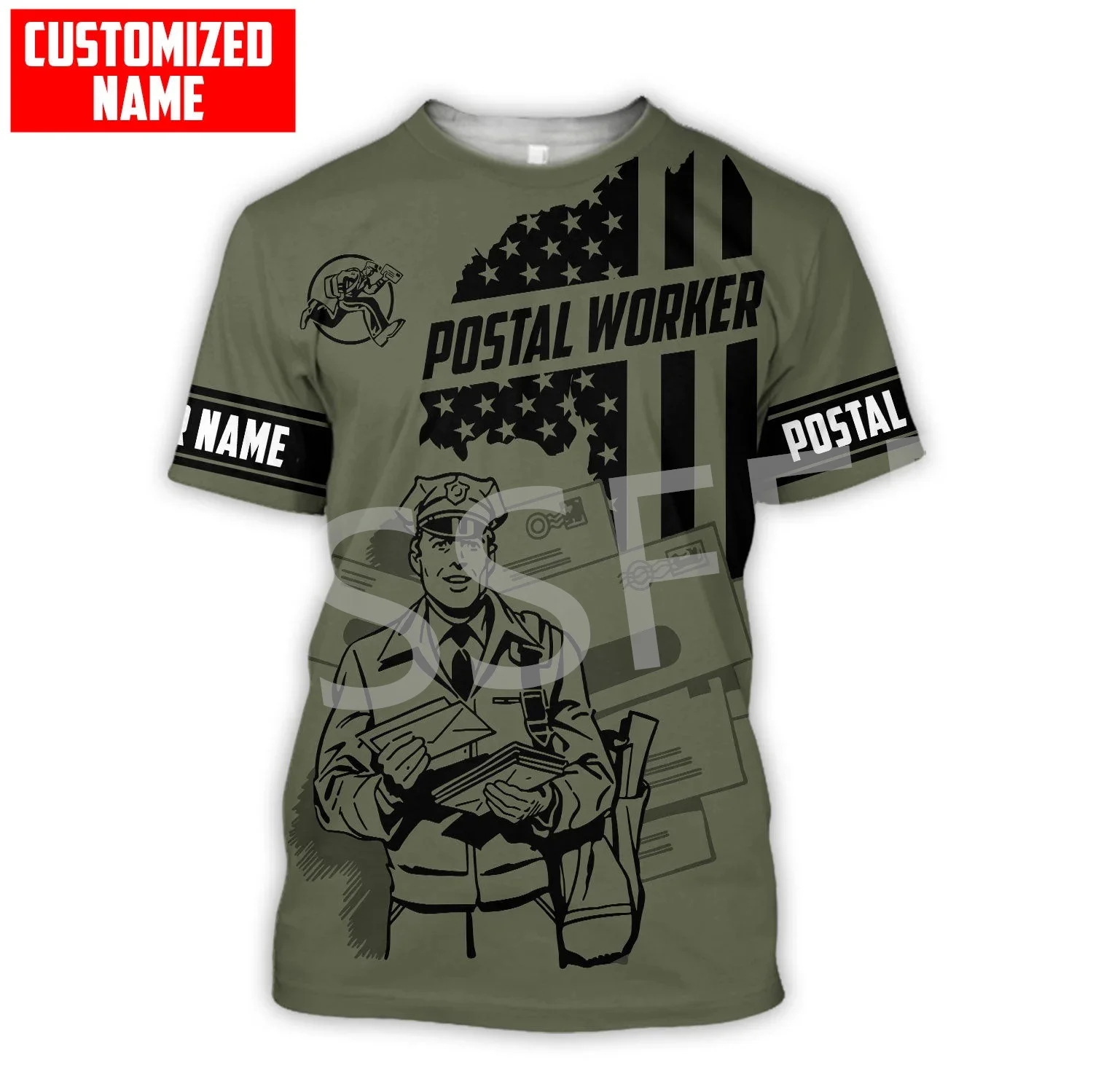 Новинка Модные Винтажные ретро рубашки для косплея почтовых работников с именем