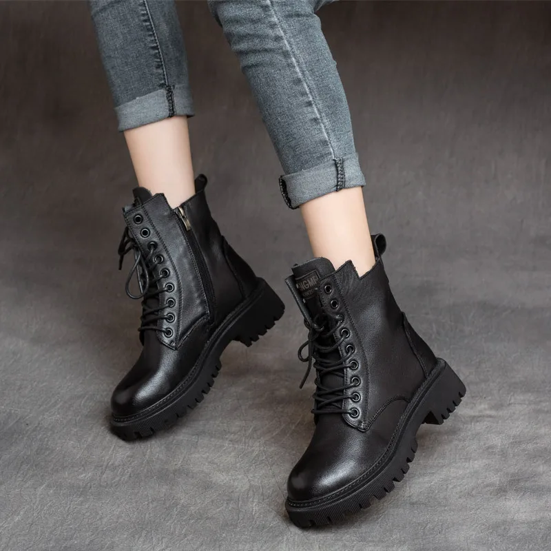 New Boots Women Shoes for Winter Boots Fashion Shoes Woman Casual Autumn Leather  Mujer Female Ankle Boots