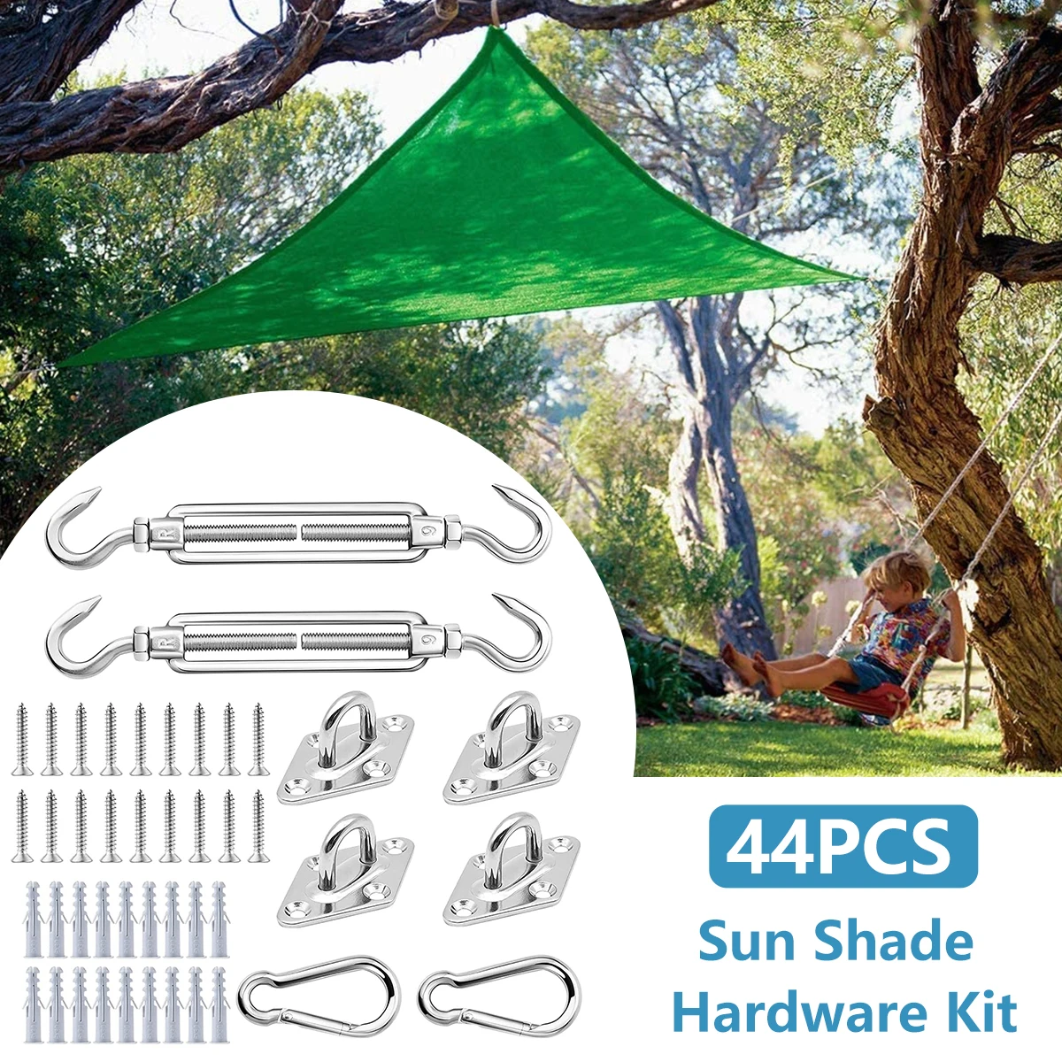 

L Sun Shade Sail Hardware Kit 304 Stainless Steel Sun Shade Hardware Kit Outdoor Sun Shade Sail Canopy Accessory Kit for