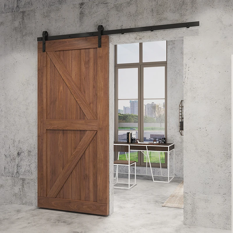 Американская раздвижная дверь из массива дерева в стиле ретро для кухни и ванной