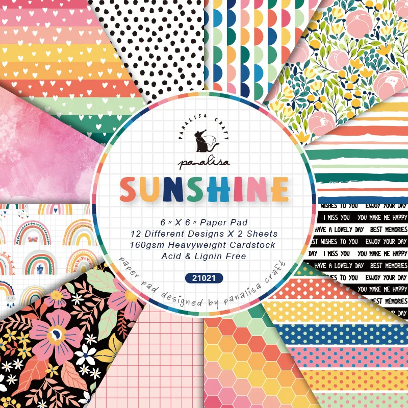 Бумага для скрапбукинга 15x15 см (6x6 дюймов) цветная бумага Sunshine г/кв. М карточка фона