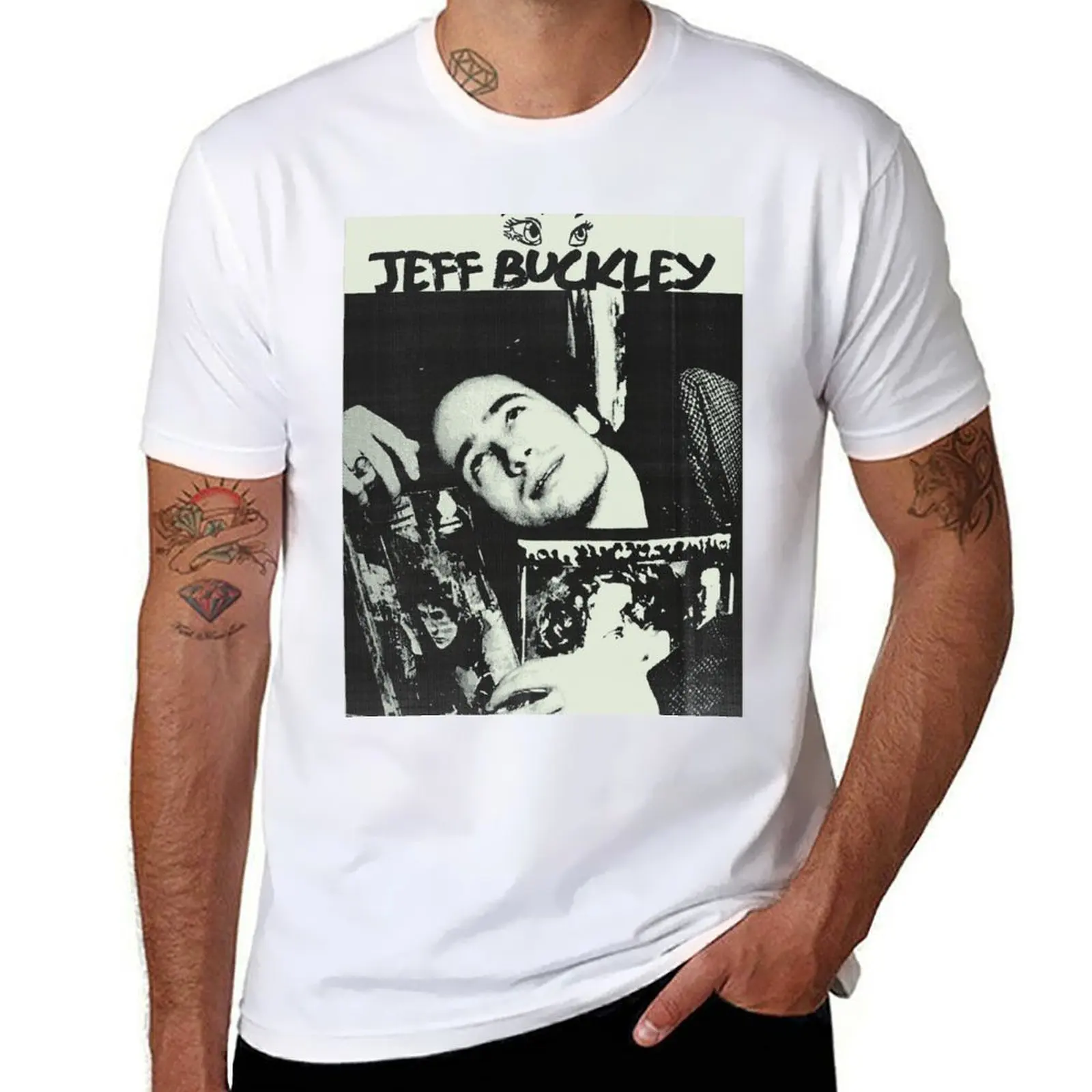 Фото Футболка Jeff Buckley, забавные футболки, хлопковые футболки с рисунком для мужчин, незаменимая футболка, футболка №1