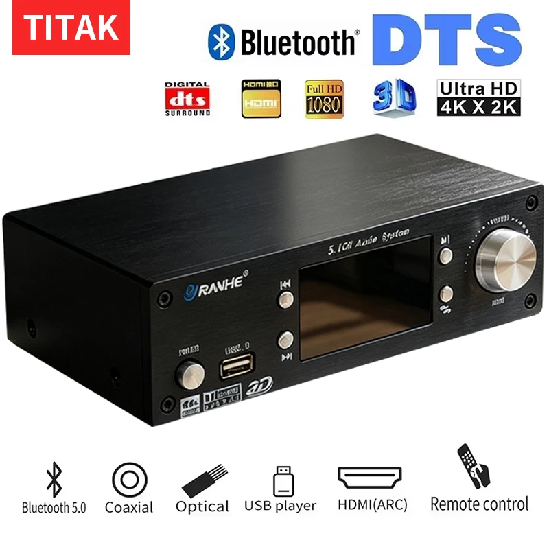 Фото Цифровой 5.1-канальный аудиодекодер 4K 3D, HDMI-совместимый экстрактор, ARC, DTS, Bluetooth, оптический, коаксиальный, RCA-адаптер №1