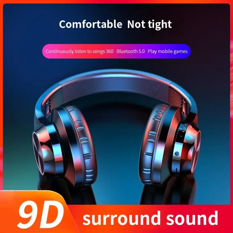 xiaomi bluetooth headphones wireless gaming headset foldable music earphones sports earburds mic for mobile phone pc laptop free global shipping